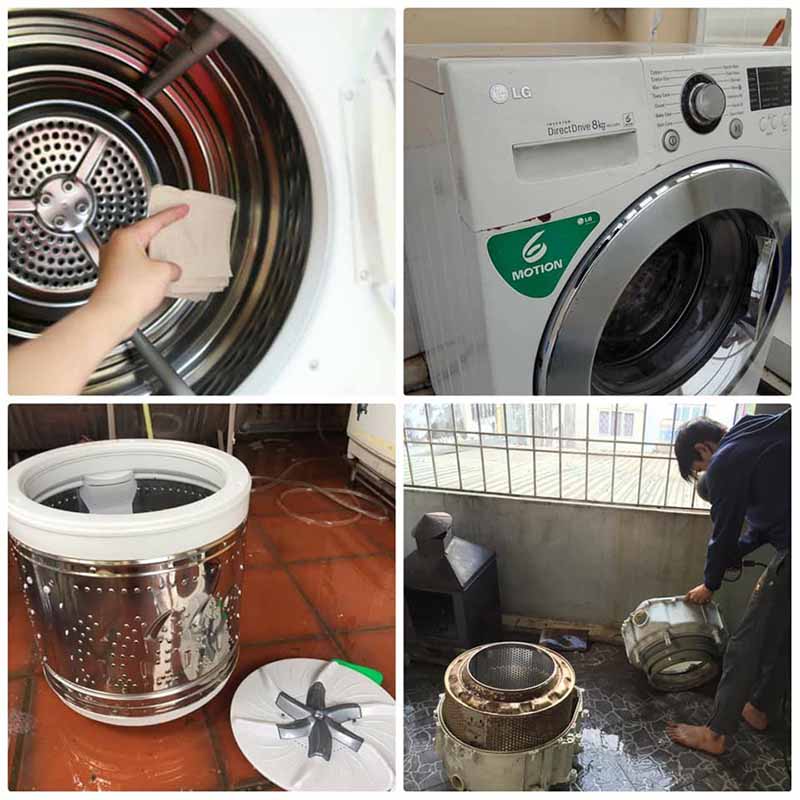 Vệ sinh máy giặt tại nhà